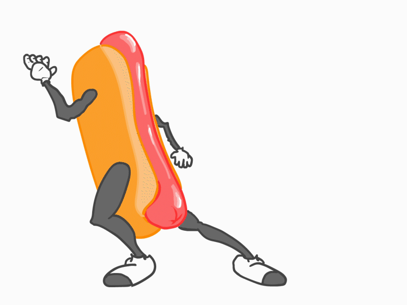 Haute Dauge animation dancing flash hot dog