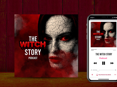 Podcast Cover Art adobe photoshop art cover art cover design design digital art horror podcast podcast podcast cover podcast cover art podcast design podcasting story witch story