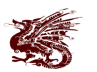 Red dragon design graphic design illustration vector