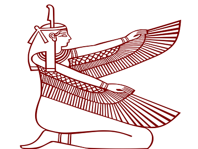 Maat or Ma'at Egyptian Goddess design graphic design illustration vector