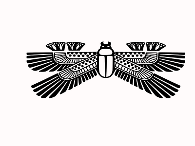 The Egyptian Scarab beetle symbol animation art design dxf eps graphic design illustration png svg vector
