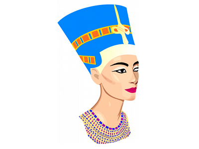 Neferneferuaten Nefertiti Egyptian queen vector