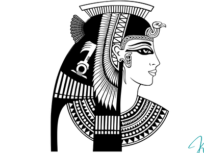 Nefertari Egyptian queen ancient craft design dxf eps graphic design illustration png svg vector