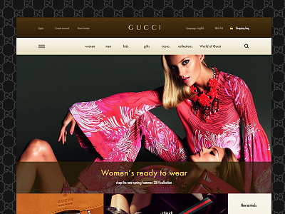 Gucci - redesign website business corporate ecommerce landing promo shop ui ux web webdesign