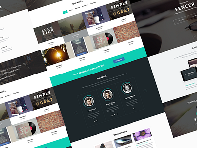 Fencer business corporate landing promo themeforest ui ux web webdesign