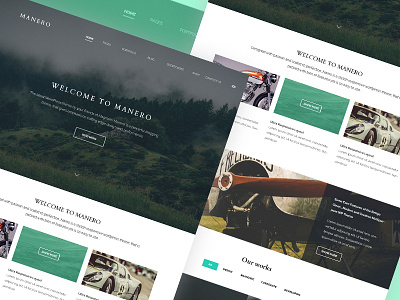 Wp Manero business corporate ecommerce landing minimal promo shop themeforest ui ux web webdesign