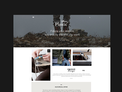 Plastic illusion business clean corporate ecommerce landing minimal promo shop ui ux web webdesign