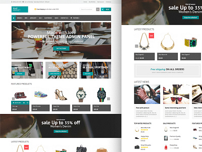 Flatmarket business corporate ecommerce landing minimal promo shop themeforest ui ux web webdesign