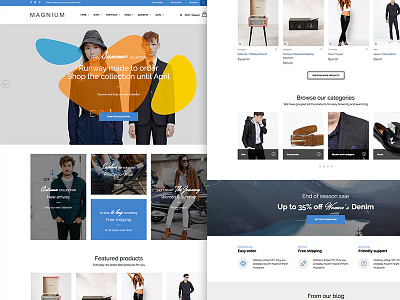Magnium business corporate ecommerce landing minimal promo shop themeforest ui ux web webdesign
