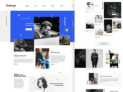 Pieblogs blog business corporate ecommerce landing magazine minimal promo ui ux web webdesign