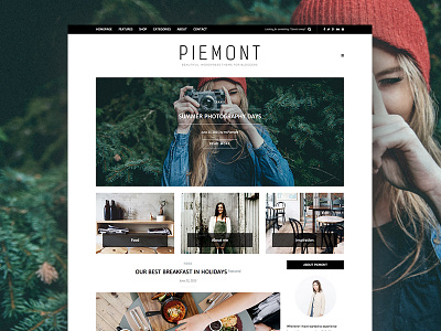 Piemont New blog business corporate ecommerce landing magazine minimal promo ui ux web webdesign