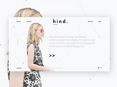 Hind Fullscreen agency creative minimal portfolio theme ui ux web webdesign wordpress