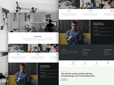 Hind Service agency creative minimal onepage portfolio theme ui ux web web design wordpress