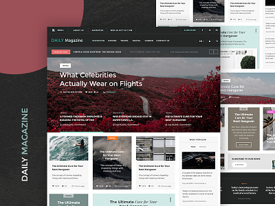 Daily Magazine blog kit magazine simple ui uikit ux web webdesign