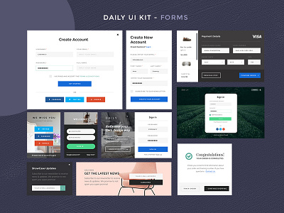 Daily Ui Kit Forms blog kit magazine simple ui uikit ux web webdesign