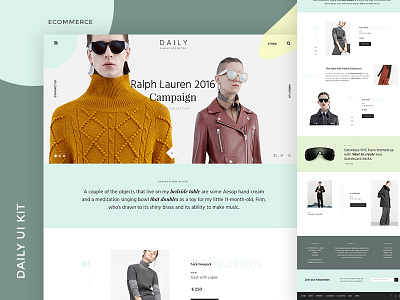 Daily Ui Kit Ecommerce blog corporate kit magazine simple ui uikit ux web webdesign