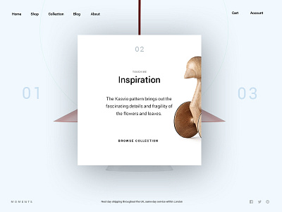 Moments agency creative ecommerce minimal onepage portfolio shop ui ux web web design