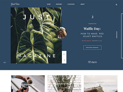 Great Vibes blog kit magazine simple ui uikit ux web webdesign