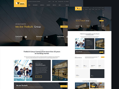 TheBuilt Creative business construction creative design hero minimal slider web wordpress