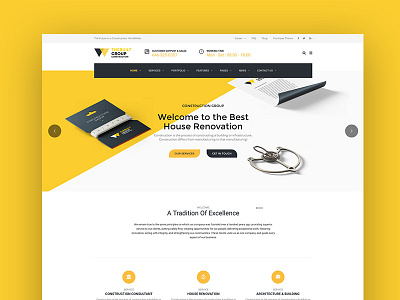 TheBuilt construction creative design hero minimal slider web wordpress