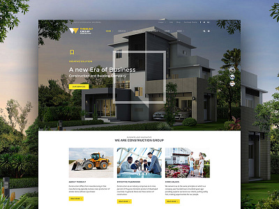 TheBuilt Business construction creative design hero minimal slider web wordpress