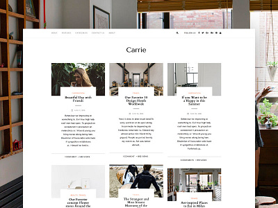 New Carrie Layout blog blogger fashion food hero magazine minimal news themeforest slider web wordpress