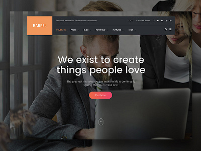 Barrel Business blogger business consulting creative fashion hero minimal slider startup themeforest web wordpress