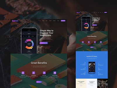 Barrel Landing app blogger business consulting creative fashion hero minimal slider startup themeforest wordpress
