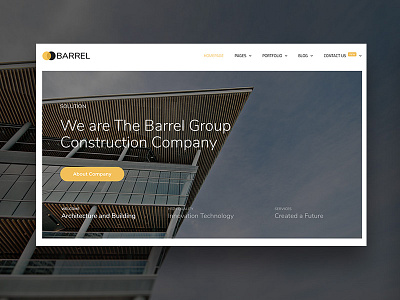 Barrel Construction architecture business construction consulting creative fashion hero minimal slider startup themeforest wordpress