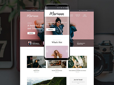 Marian Preview blog blogger clean creative instagram magazine minimal personal photography travel wordpress