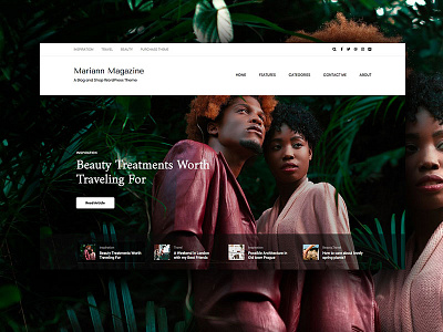 Mariann blog blogger fashion food hero magazine minimal news slider themeforest web wordpress
