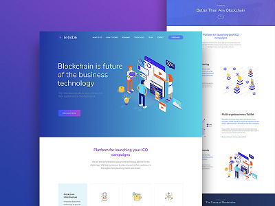 Enside Crypto agency blockchain corporate crypto cryptocurrency ico theme themeforest token.bitcoin trendy