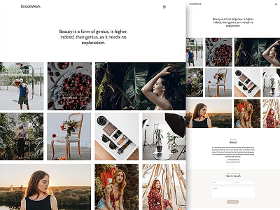 Enside Photography business corporate design elite minimal personal photography themeforest ui ux web wordpress