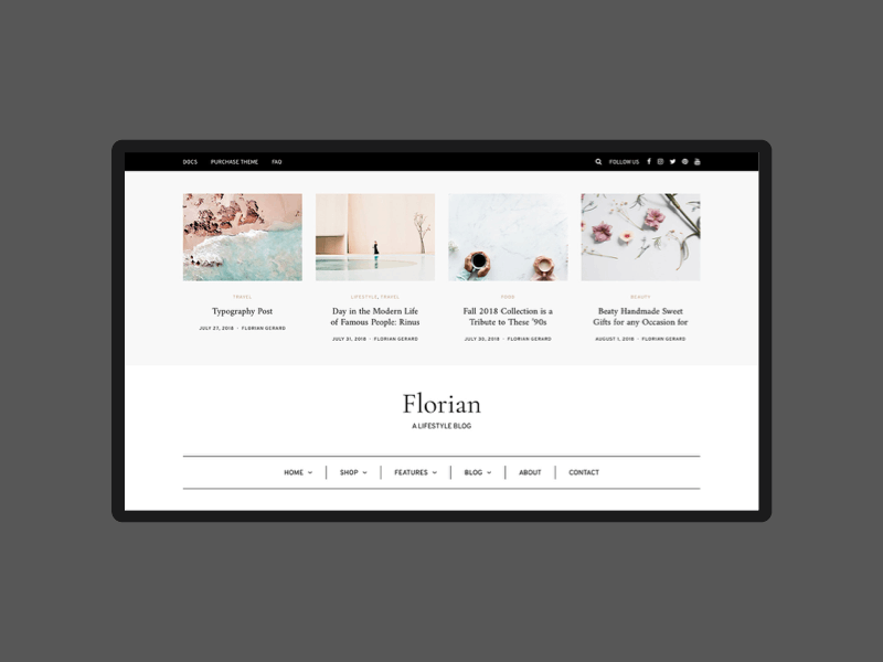 Florian - Another Layout animaiton blog creative landing magazine minimal personal scroll theme forest ui ux web wordpress