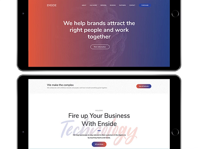 Enside animation blog business corporate landing magazine minimal principle promo slider themeforest ui ux web webdesign wordpress