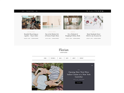 Florian animation blog blogger business corporate interaction landing magazine minimal promo slider themeforest ui ux web webdesign wordpress