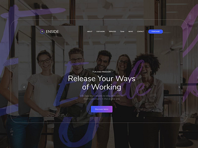 Enside animation blog blogger business corporate hero interaction landing magazine minimal slider themeforest ui ux web webdesign wordpress