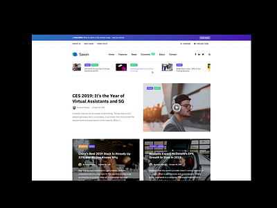 Saxon animation blog blogger business corporate creative hero interaction landing magazine minimal promo slider themeforest ui ux web webdesign wordpress
