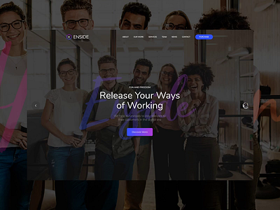 Enside Onepage animation business corporate creative interaction landing magazine minimal promo themeforest ui ux web webdesign wordpress