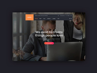 Barrel Business animation blog business corporate creative fashion gradients interaction interaction design landing magazine minimal promo slider themeforest ui ux web webdesign wordpress