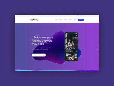 Enside App animation app blog business corporate creative illustration interaction landing magazine minimal promo themeforest ui ux web webdesign wordpress