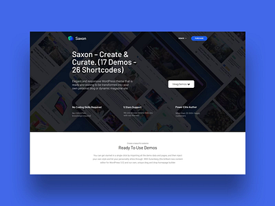 Saxon Selector animation blog business corporate creative interaction landing magazine minimal themeforest ui ux web webdesign wordpress