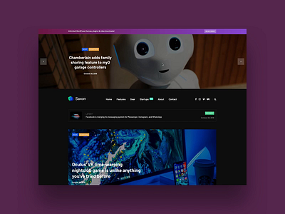 Saxon Black Layout animation blog business corporate creative interaction landing magazine minimal slider themeforest ui ux web webdesign wordpress