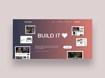 Davenport Selector animation blog blogger business corporate creative interaction landing magazine minimal themeforest ui ux web webdesign wordpress