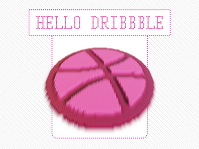 Hello Dribbble 3d dribbble hello