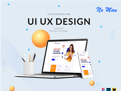Web site design: landing page home page UI UX design