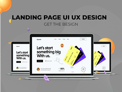 Web site design: landing page home page UI UX design