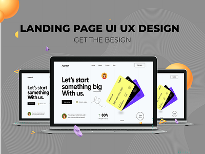 Web site design: landing page home page UI UX