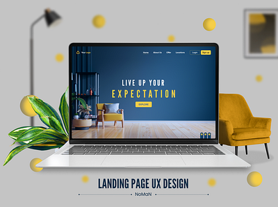 Web site design: landing page home page UI UX design