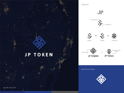 JP Token Logo bitcoin blue logo etherium jp logo jp token logo deisgn square logo symbol symbolic token logo